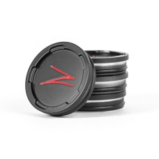 Z Centercaps | Satin Black + Red Z