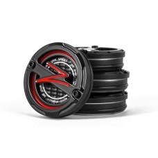 5-Piece Centercaps | Satin Black + Red Z + Carbon Fibre Inlay