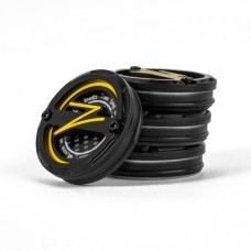 5-Piece Centercaps | Satin Black + Yellow Z + Carbon Fibre Inlay