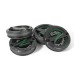 5-Piece Centercaps | Matte Gunmetal + Green Z + Carbon Fibre Inlay