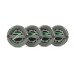 5-Piece Centercaps | Matte Gunmetal + Green Z + Carbon Fibre Inlay