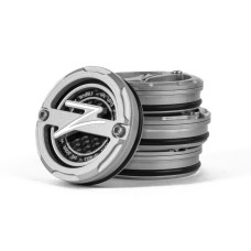 5-Piece Centercaps | Silver + White Z + Carbon Fibre Inlay