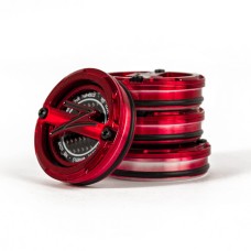 5-Piece Centercaps | Candy Red + Black Z + Carbon Fibre Inlay