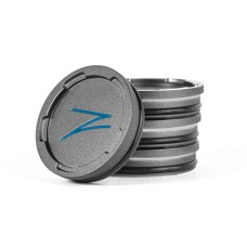 Z Centercaps | Matte Gunmetal + Blue Z