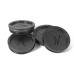 Z Centercaps | Matte Gunmetal + Gloss Black Z