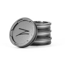 Z Centercaps | Matte Gunmetal + Gloss Black Z