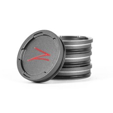 Z Centercaps | Matte Gunmetal + Red Z
