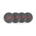 Z Centercaps | Matte Gunmetal + Red Z