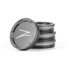 Z Centercaps | Matte Gunmetal + White Z