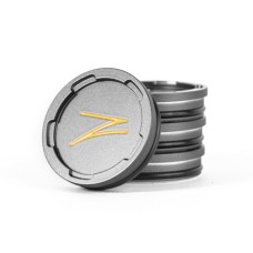 Z Centercaps | Matte Gunmetal + Yellow Z