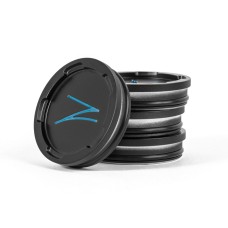 Z Centercaps | Satin Black + Blue Z